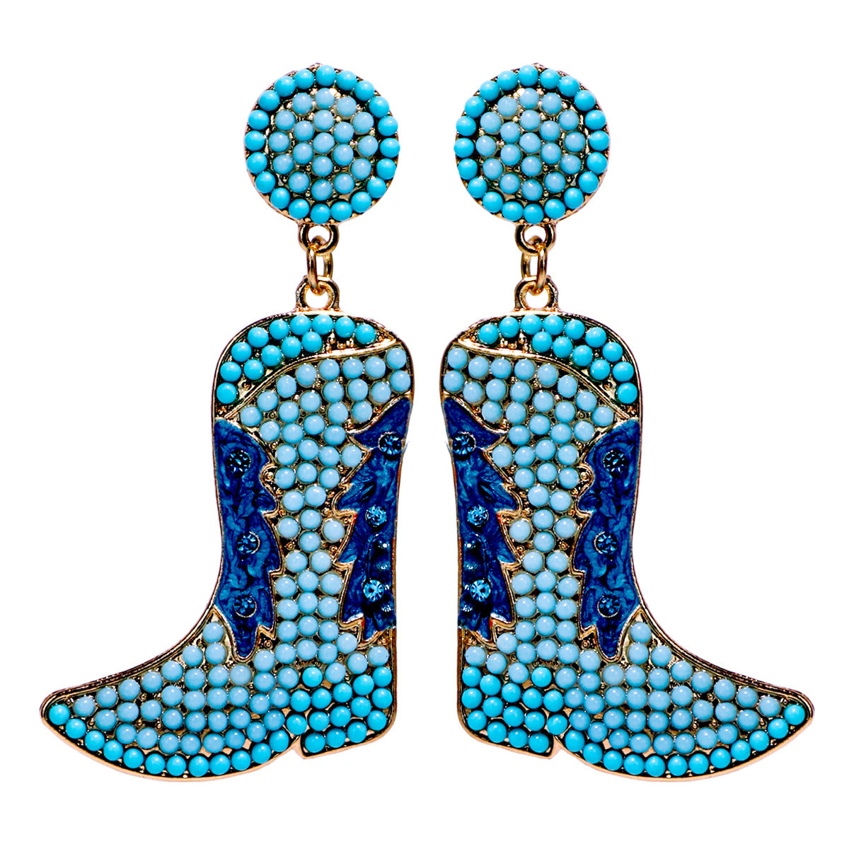 Wholesale Rice Ball Boots Metal Earrings